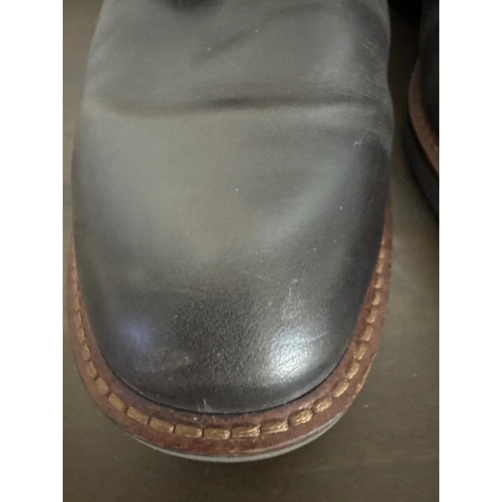 ECCO Men 630354 Grey Leather Chukka Boots Ankle Lace Up Shoes Size 44 US 10-10.5